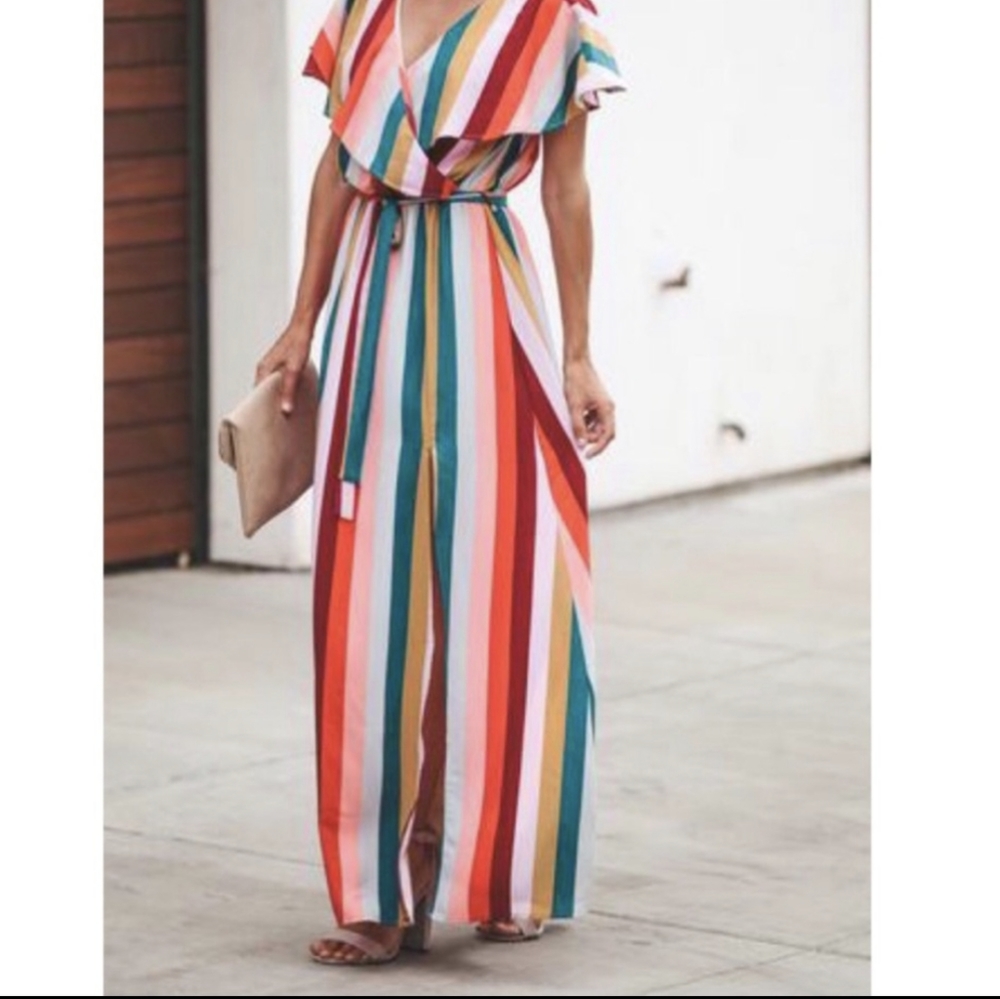 Vici merry go round wrap maxi dress